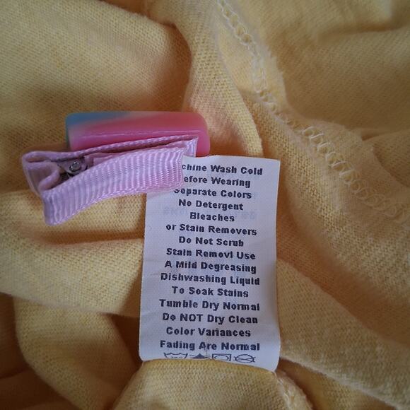 Fresh Produce Yellow Floral 100%Cotton Midi Dress Sleeveless Medium Cottagecore - Picture 7 of 7